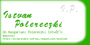 istvan polereczki business card